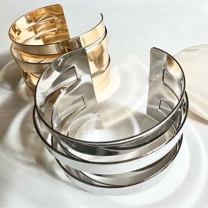 Multi-Layered Asymmetrical Cuff Bracelet